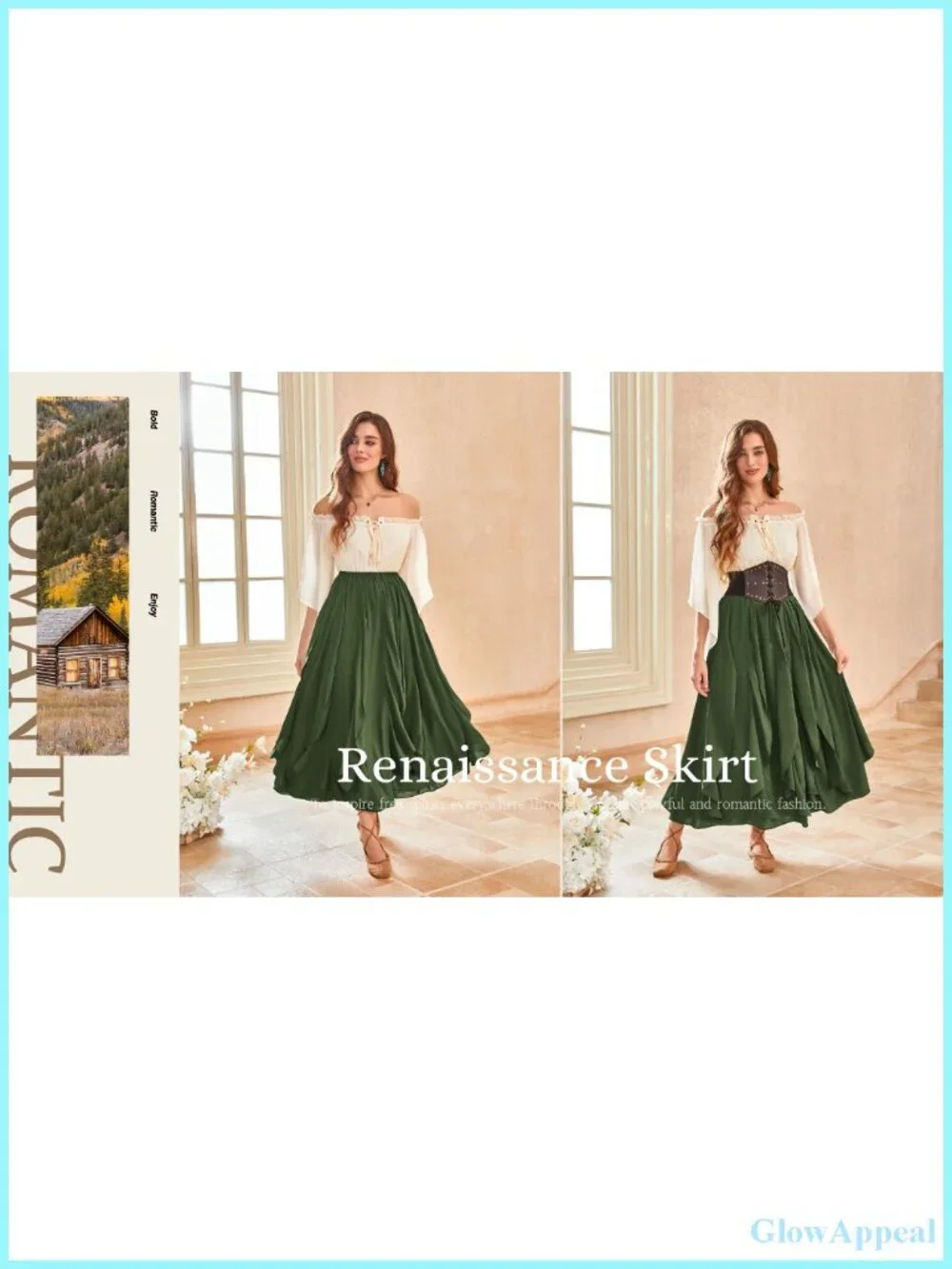 Boho Renaissance Maxi Skirt Flowy Ruffle Chiffon Elastic High Waist